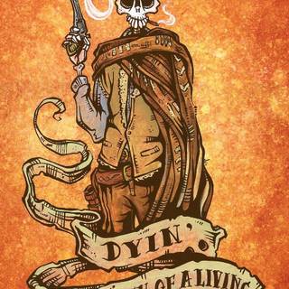 Skeleton cowboy wallpaper