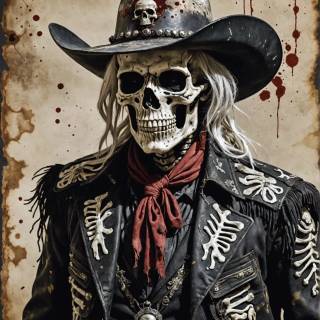 Skeleton cowboy wallpaper