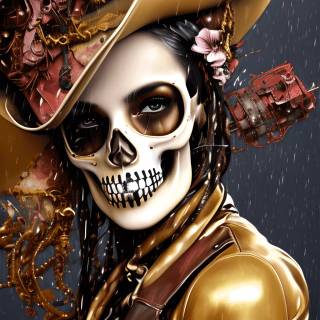 Skeleton cowboy wallpaper