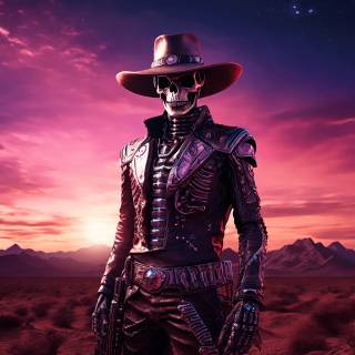 Skeleton cowboy wallpaper