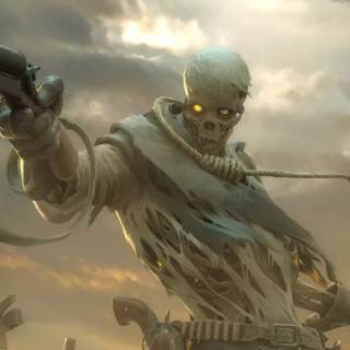 Skeleton cowboy wallpaper