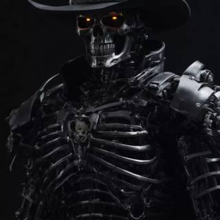 Skeleton cowboy wallpaper