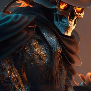 Skeleton cowboy wallpaper