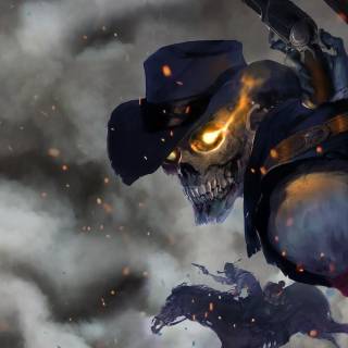 Skeleton cowboy wallpaper