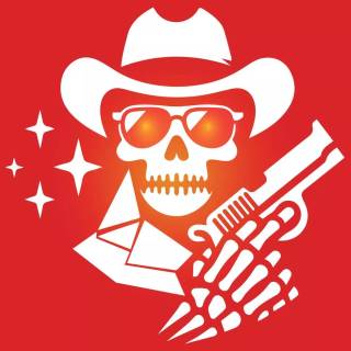 Skeleton cowboy wallpaper