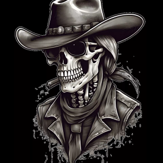 Skeleton cowboy wallpaper