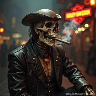 Skeleton cowboy wallpaper