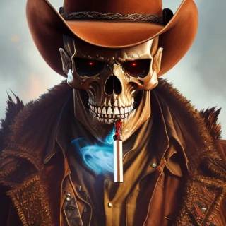 Skeleton cowboy wallpaper