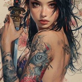 Tattoo woman wallpaper
