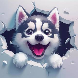 Anime husky wallpaper