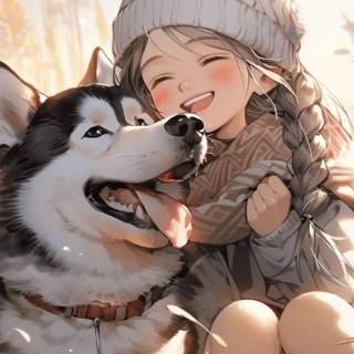 Anime husky wallpaper