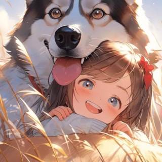 Anime husky wallpaper