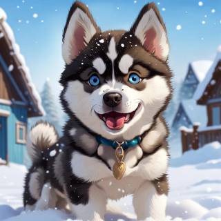 Anime husky wallpaper