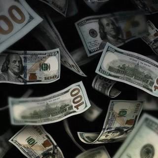 Black dollar wallpaper