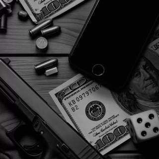 Black dollar wallpaper