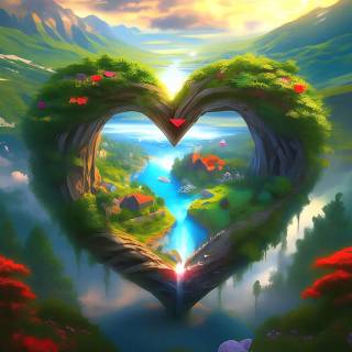 Nature heart wallpaper