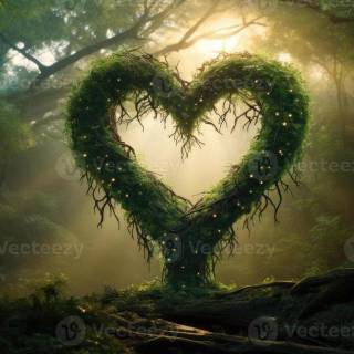 Nature heart wallpaper
