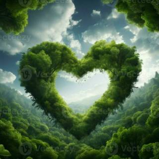Nature heart wallpaper