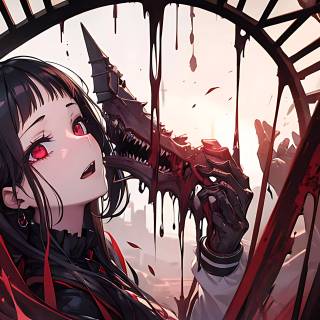 Anime dark girl 4k wallpaper