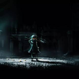 Anime dark girl 4k wallpaper