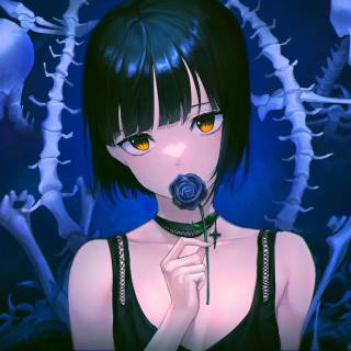 Anime dark girl 4k wallpaper