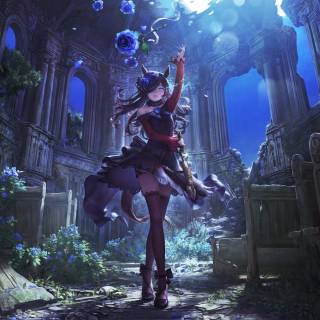 Anime dark girl 4k wallpaper