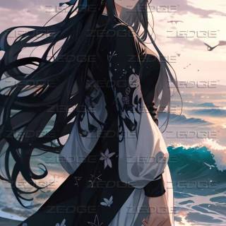 Dark anime girl mobile wallpaper