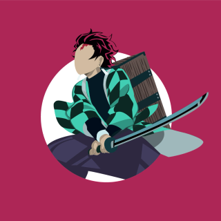 Demon Slayer minimalist 4k wallpaper