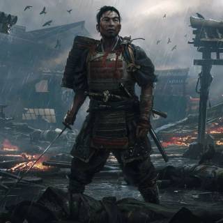 Jin Sakai 4k wallpaper