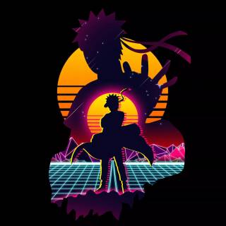 Neon Naruto 4k wallpaper