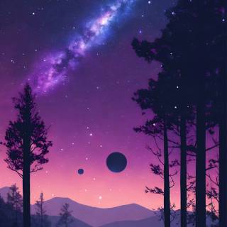Nature night phone wallpaper