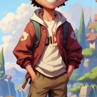 Cartoon boy phone wallpaper