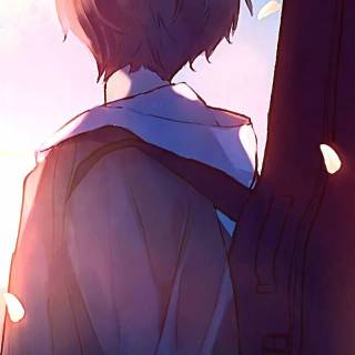 Cartoon boy phone wallpaper