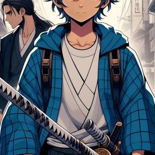 Cartoon boy phone wallpaper