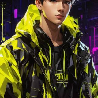 Cartoon boy phone wallpaper