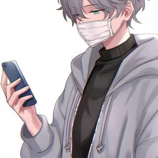 Cartoon boy phone wallpaper