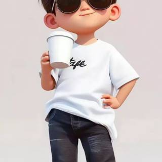 Cartoon boy phone wallpaper