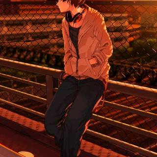 Cartoon boy phone wallpaper