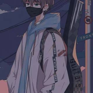 Cartoon boy phone wallpaper