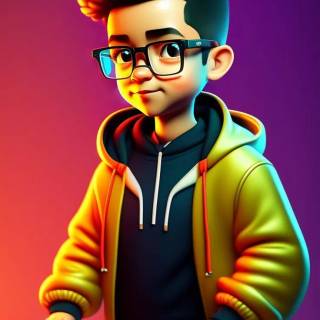 Cartoon boy phone wallpaper