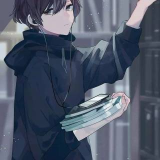 Cartoon boy phone wallpaper