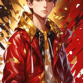 Cartoon boy phone wallpaper