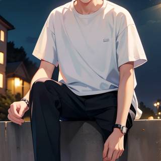 Cartoon boy phone wallpaper