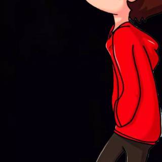 Cartoon boy phone wallpaper