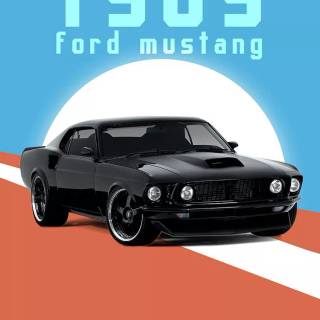 Ford Mustang 1969 phone wallpaper