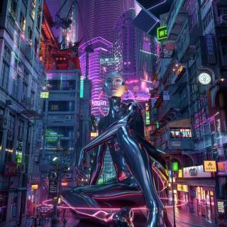 Phone cyber wallpaper