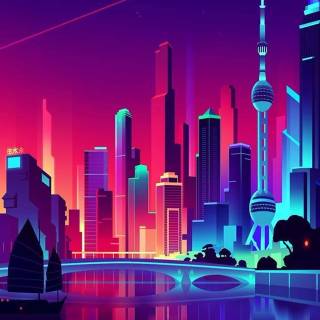 Phone cyber wallpaper