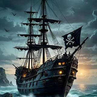 Pirate ship phone wallpaper