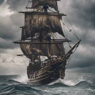 Pirate ship phone wallpaper