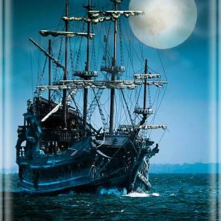 Pirate ship phone wallpaper
